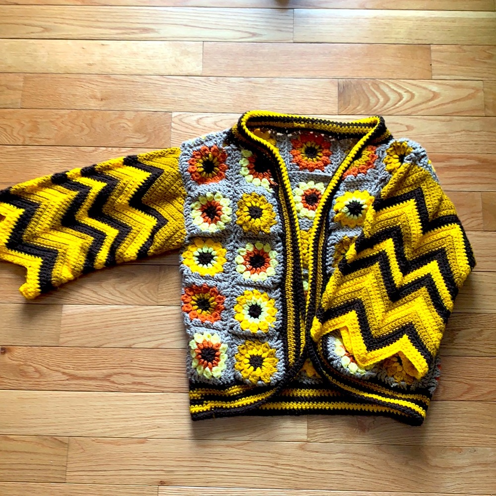Hand made granny square sweater